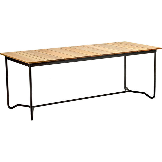 Photo of Grinda Table 85x200 cm - Outdoor dining table - Matilda Lindblom - Wood-coloured - Metal/wood