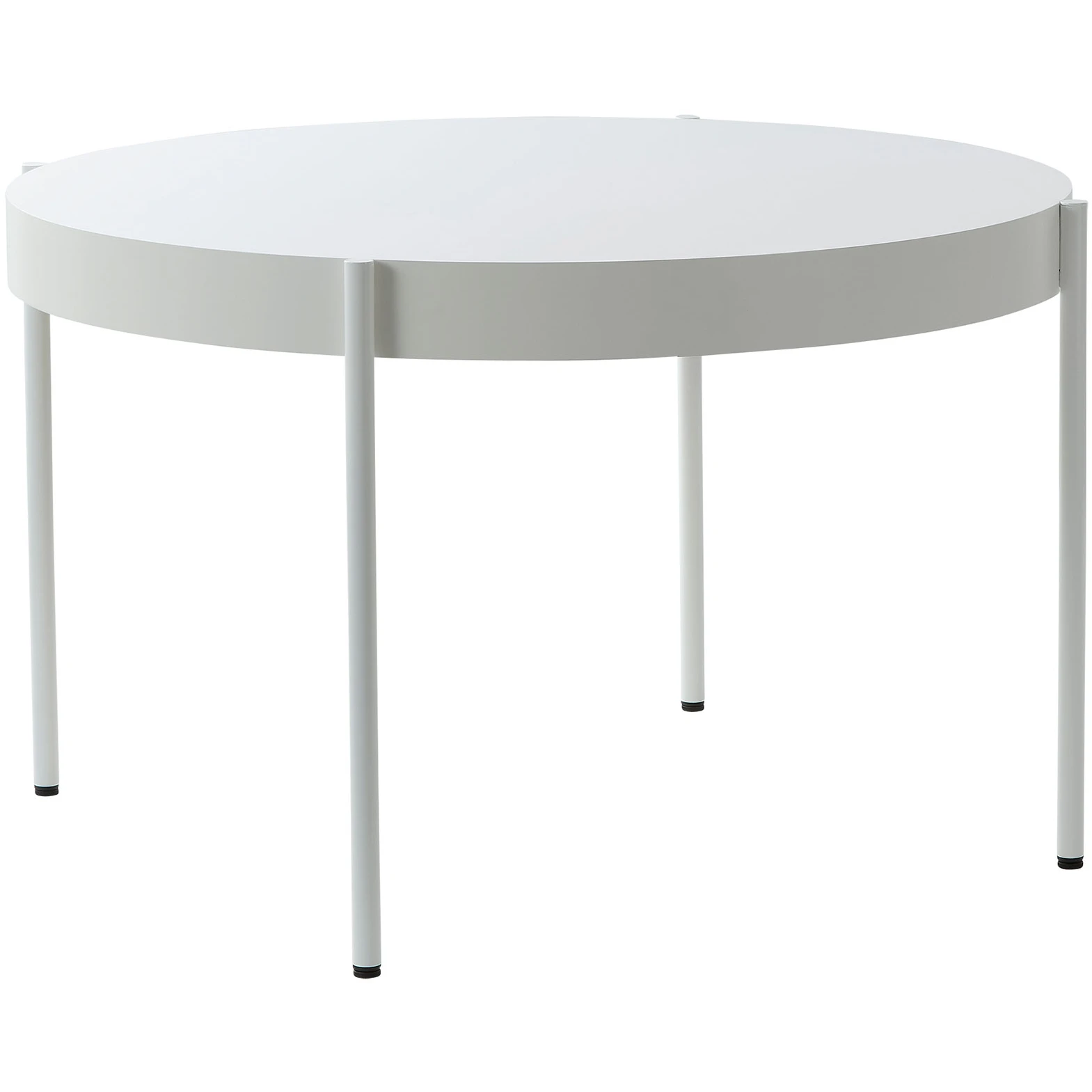 Serie 430 Table Ø120, White, Fenix Laminate Top, Powder Coated Metal Legs - Matbord - Verner Panton - Vit - Mdf/laminat/metall