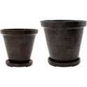 Flower pot with saucer set of 2