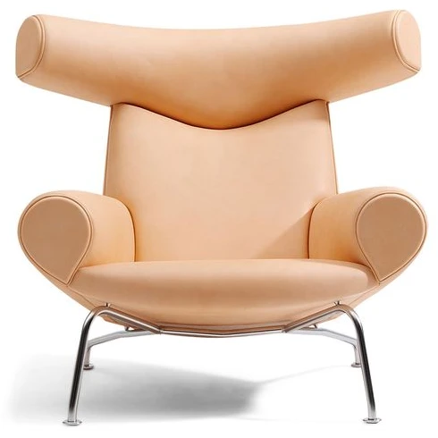 Photo of Wegner Ox Chair 1000 By Hans J. Wegner - Lænestol - Vegeta 90 Neutral - W99 X D99 X H92 X Sh36 Cm