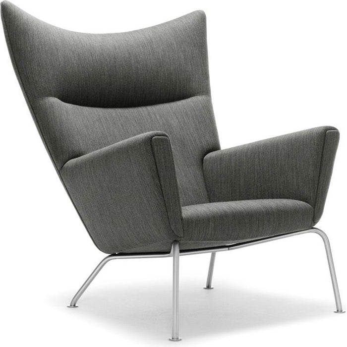 Photo of Ch445 Wing Chair Armchair Remix 163-Stainless Steel Legs