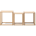 Thumbnail photo of Bm375 Nesting Tables / By Børge Mogensen - Sofabord - Oak Light Oil - W34 X D34 X H42 Cm / W39 X D39 X H44.5 Cm / W44.5 X D44.5 X H47.5 Cm