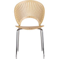 Thumbnail photo of Trinidad 3398 Chair Beech Clear Lacquer - Chrome Legs