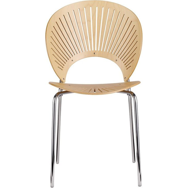 Photo of Trinidad 3398 Chair Beech Clear Lacquer - Chrome Legs