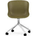 Thumbnail photo of Hyg Chair Swivel 4w - Kontorstol - Olive - Aluminium - H: 84 X L: 54 X D: 53,5 X Sh: 46 Cm