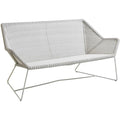 Thumbnail photo of Breeze 2-seater Lounge Sofa 5567 li/ls/lw - Garden Sofa - White-Grey - W: 154 x D: 76 x H: 78 x Sh: 37 cm