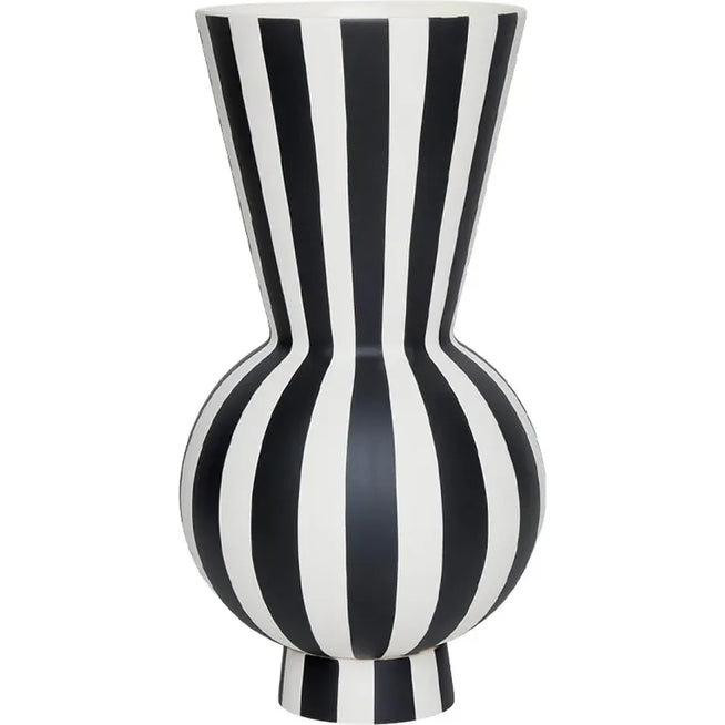 Photo of Toppu Vase Round White/Black - L301173