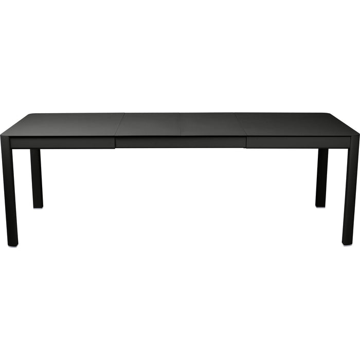 Photo of Ribambelle Table With 2 Extensions, Liquorice - Outdoor Dining Table - Black - Metal