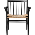 Thumbnail photo of J81 Chair With Arms Nature-beech Black Painted