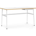 Thumbnail photo of Journal Desk White Laminate, White Steel Legs And Drawer
