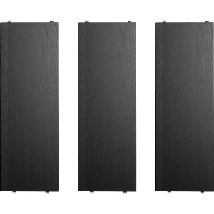 Photo of String Shelves 58x20, Black Stained Ash, 3-pack - Shelving - Nils Strinning - Black - Wood