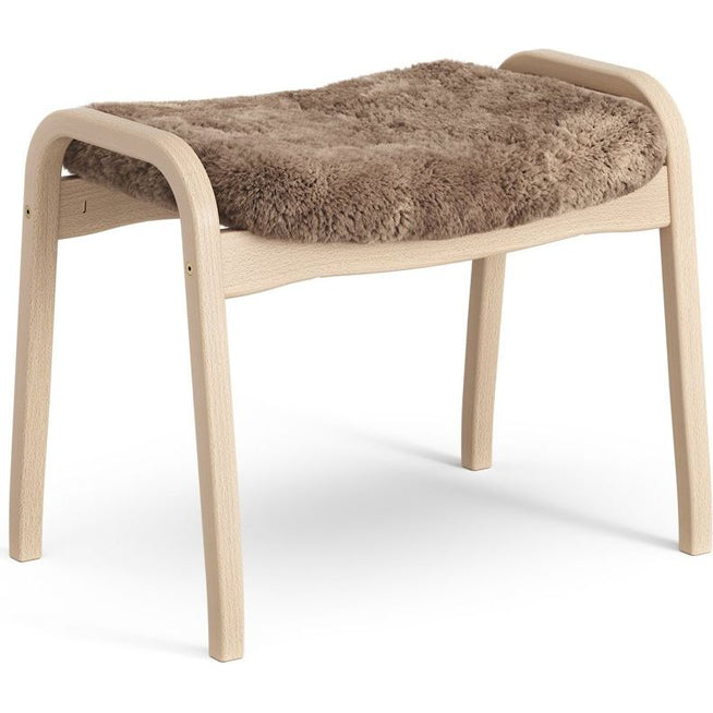 Photo of Lamino Foot Stool Laquered Beech/sheep Skin