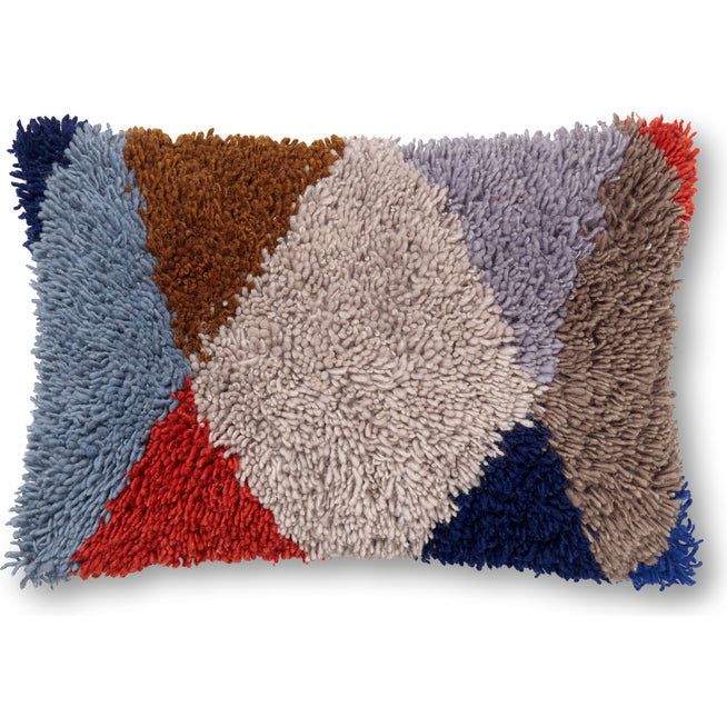 Photo of Halequin Tufted Cushion - Pude - Multi Blue - W40 X L60 X D4 Cm
