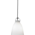 Thumbnail photo of Caravaggio 1 Pendant White Opal Glass-grey Textile Cord