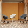 Thumbnail photo of Bat Dining Chair, Fully Upholstered, Plastic Base