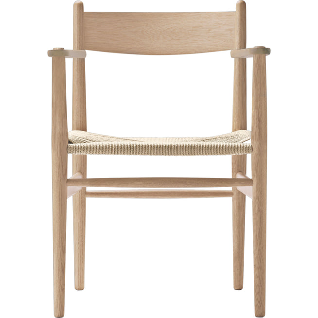 Photo of Carl Hansen - Ch37, White oiled oak, natural braided paper string - Dining chairs - Hans J. Wegner - Wood
