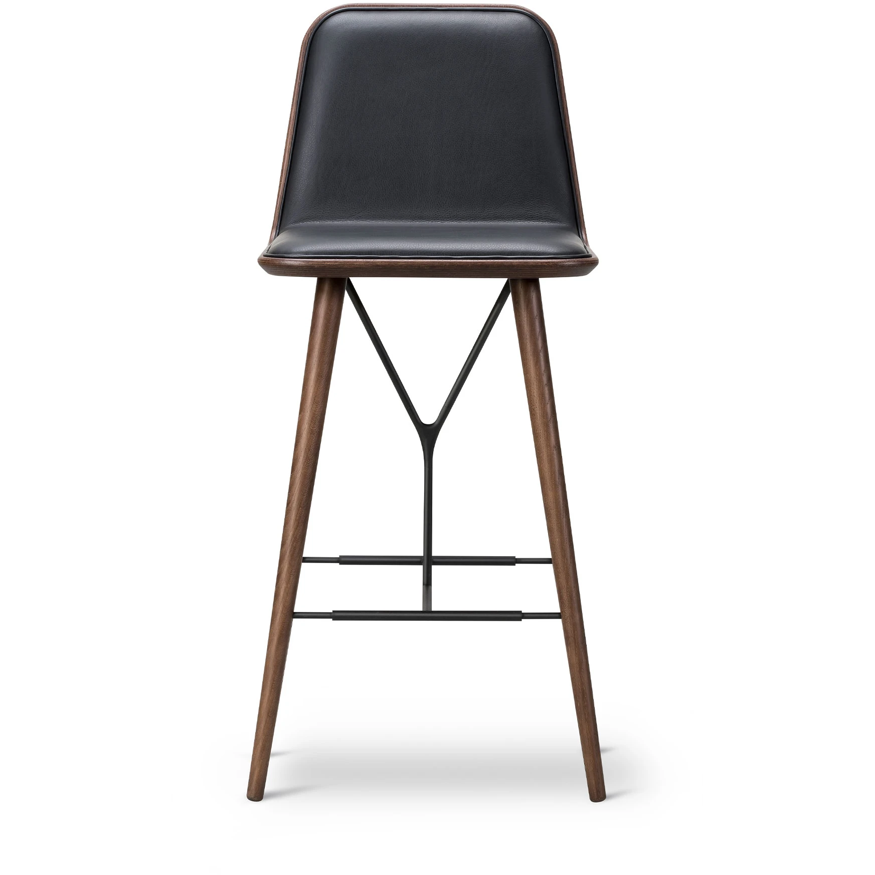 Spine Wood Base Bar Stool H69 cm