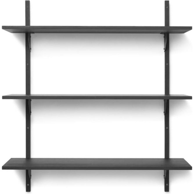 Photo of Sector Shelf - Hylde - Røget Eg/messing- T/w - W: 87 X D: 26,1 X H: 102 Cm