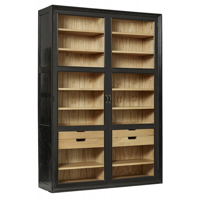 Photo of Viva Cabinet with Glass Doors - Black