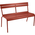 Thumbnail photo of Luxembourg Bench With Backrest Red Ochre 20 - Garden Benches - Frédéric Sofia - Red - Metal