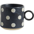 Thumbnail photo of Grainy Mug Dots Dark Blue / Sand Set of 4 Pieces