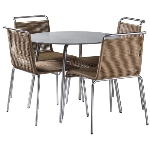 Photo of Salto & Sigsgaard Garden Furniture Set with 4 Chairs - Brick