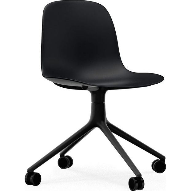 Photo of Form Chair Swivel 4W - Black Aluminium