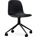 Form Chair Swivel 4W - Black Aluminium