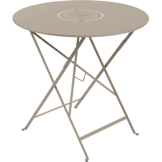 Photo of Floréal Table Ø 77 cm, Nutmeg - Outdoor dining table - Beige - Metal