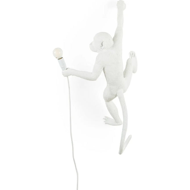 Photo of Monkey Lamp Hanging Right Hand/White - Wall Lamps