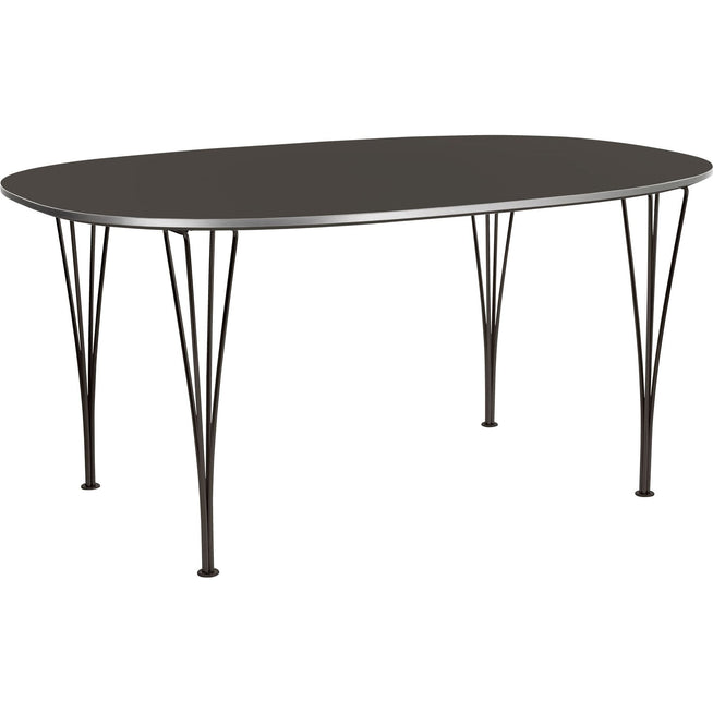 Photo of Superellips W612 - 150x100 Cm Grey Bromo/warm Graphite - Dining table - Metal/wood