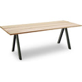 Thumbnail photo of Overlap Table, Western Red Cedar Fsc Mix, Steel / Hunter Green - Matbord Utomhus - Taf Studio - Grön - Metall/trä