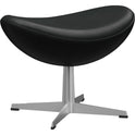 3127 Egg Footstool Leather Grace, Black - Footstools - Arne Jacobsen - Black - Leather/metal/synthetic