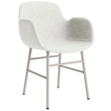 Form Armchair Full Upholstery Steel - Spisebordsstol - Warm Grey Steel /