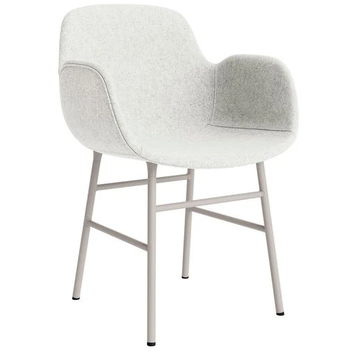 Photo of Form Armchair Full Upholstery Steel - Spisebordsstol - Warm Grey Steel /