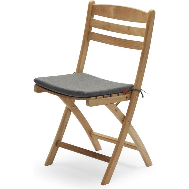 Photo of Selandia Chair Cushion, Quickdry Outdoor Foam, Outdoor Textile / Charcoal - Dynor & Kuddar - Skagerak Design Team - Grå