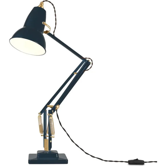 Photo of Original 1227 Brass Desk Lamp, Ink Blue, Incl. Led 10w E27 806lm, 2700k Ip20 - Bordslampor - George Carwardine - Blå