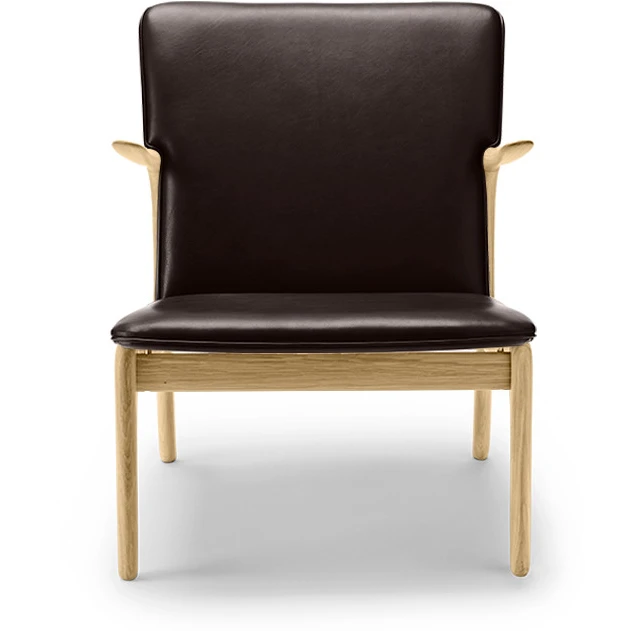 Beak Chair Armchair by Ole Wanscher (Thor 377 leather, soap-treated oak)