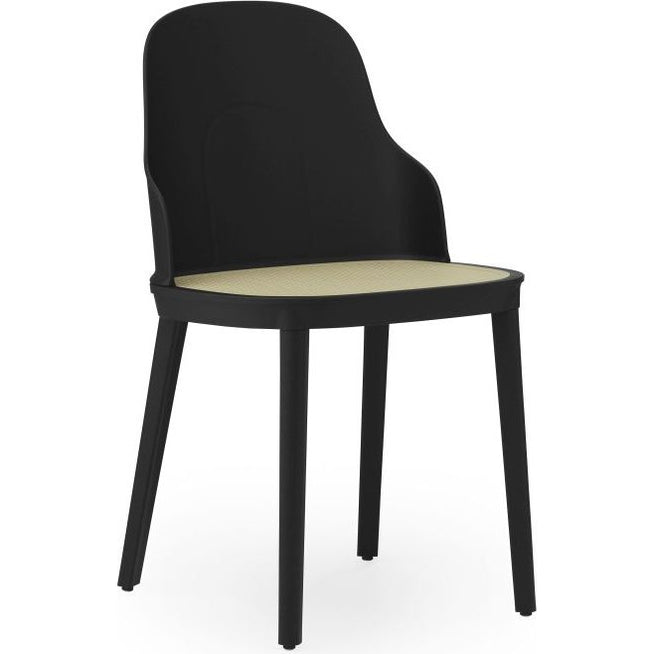 Photo of Allez Chair in Moulded Wicker - Dining Chair - Black - H: 79 x L: 45 x D: 50 x Sh: 45.5 cm