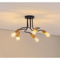 Thumbnail photo of Envostar Joiy Ceiling 5-bulb Distributed Black/wood