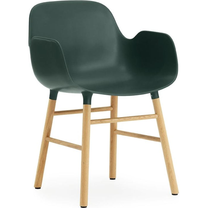 Photo of Form Armchair Green, Oak Legs