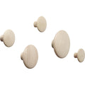 Thumbnail photo of The Dots Coat Hooks Set Of 5, Oak - Krokar - Lars Tornøe - Träfärgad