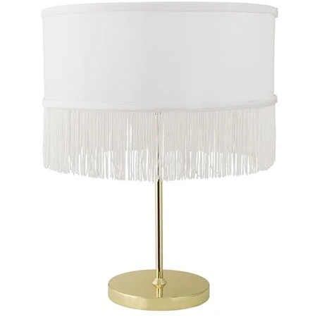 Photo of Table Lamp Gold Metal With Polyester Cap