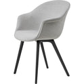 Bat Dining Chair, Fully Upholstered, Plastic Base