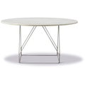 Thumbnail photo of Jg Table 6568 By Jørgen Gammelgaard - Spisebord - Ivory Quartz / Polished Stainless Steel - Ø140 X H72 Cm
