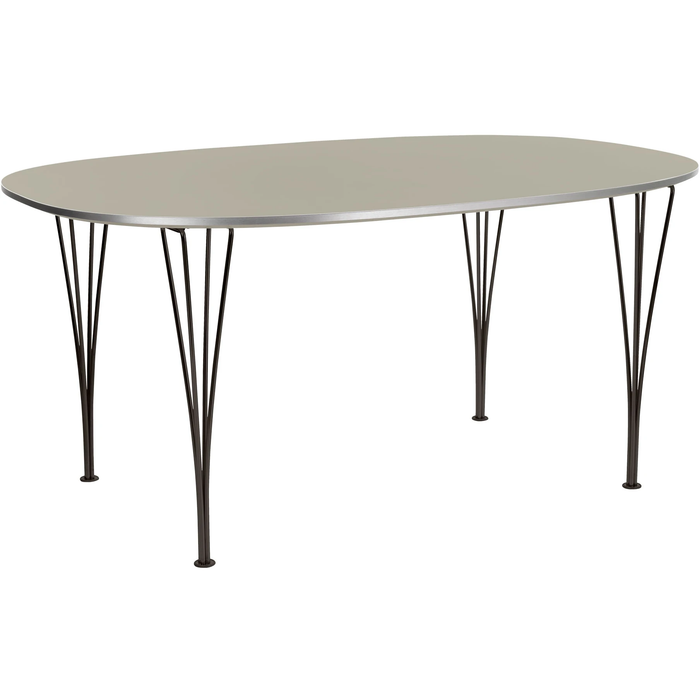 Photo of Superellips B613 – 180x120 Cm Brown Ottowa/warm Graphite - Matbord - Arne Jacobsen,bruno Mathsson,piet Hein - Brun - Metall/trä