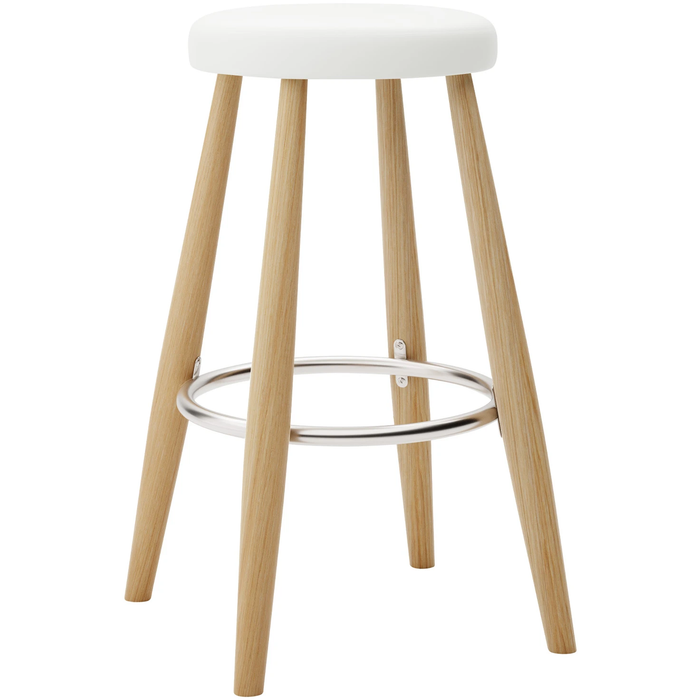 Carl Hansen - Ch58 Low Stool, Oiled Oak, Leather Group B Thor - 390 - Bar stools & Bar stools - Hans J. Wegner - Wood - Leather/metal/wood