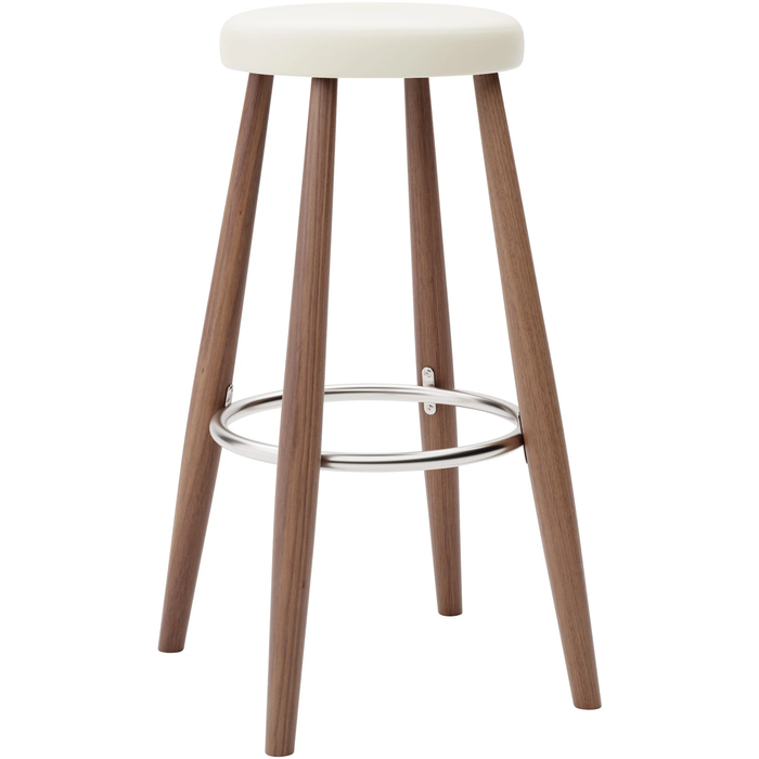 Carl Hansen - Ch56 High Stool, Oiled Walnut, Leather Group B Thor - 300 - Bar stools & Bar stools - Hans J. Wegner - Wood - Leather/metal/wood