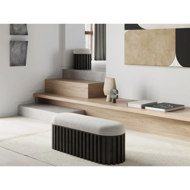 Photo of Tribu Bench Linen Coffee-white Chalk