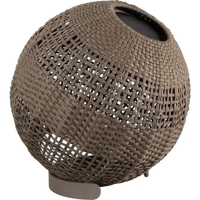 Photo of Illusion Lamp - Round - Floor Lamp - Cane-line Soft Rope - Taupe - H53 x Ø51 cm